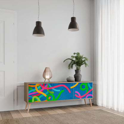 Mobile TV STREAMER TANGLE a 3 ante in effetto rovere