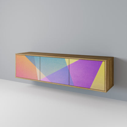 BRIGHT GEOMETRY Mobile TV a 3 ante in effetto rovere