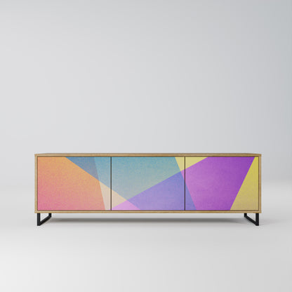 BRIGHT GEOMETRY Mobile TV a 3 ante in effetto rovere