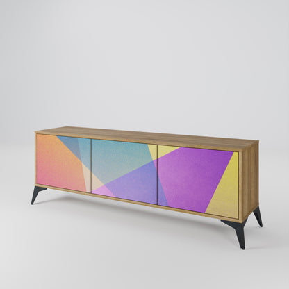 BRIGHT GEOMETRY Mobile TV a 3 ante in effetto rovere