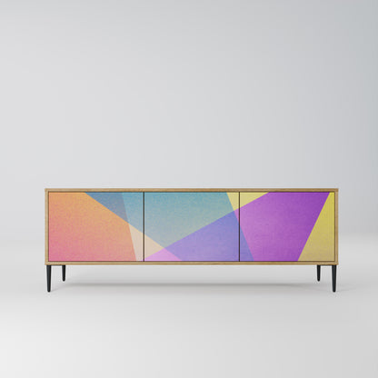 BRIGHT GEOMETRY Mobile TV a 3 ante in effetto rovere