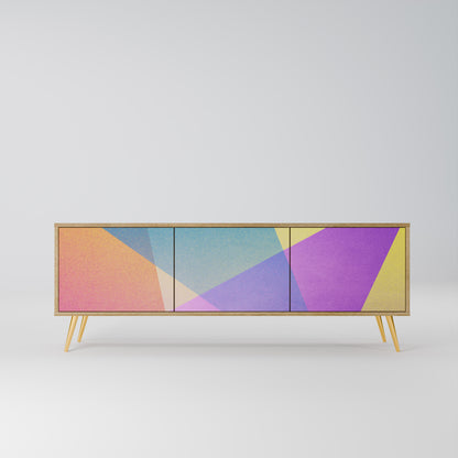 BRIGHT GEOMETRY Mobile TV a 3 ante in effetto rovere