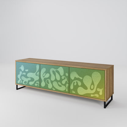 Mobile TV IRREGULAR BLUE a 3 ante effetto rovere