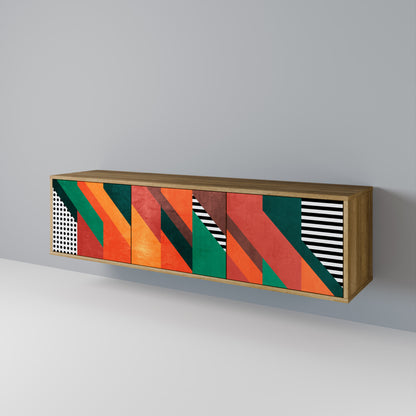 Mobile TV MAKESHIFT ARTISTRY a 3 ante in effetto rovere