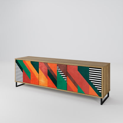 Mobile TV MAKESHIFT ARTISTRY a 3 ante in effetto rovere