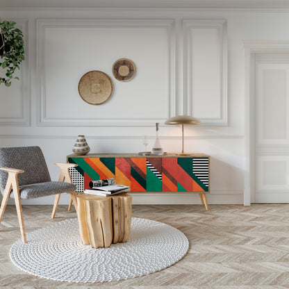 MAKESHIFT ARTISTRY Mobile TV a 3 Ante in Effetto Rovere