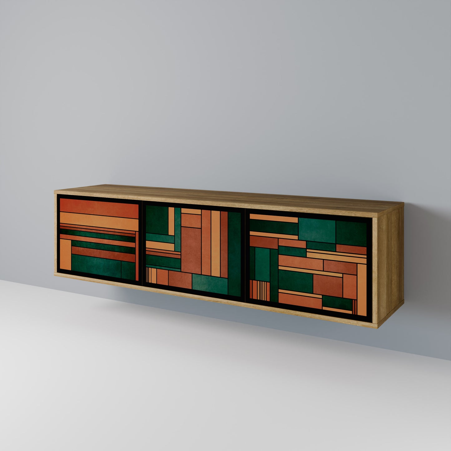 Mobile TV EARTHY FIGURES a 3 ante effetto rovere