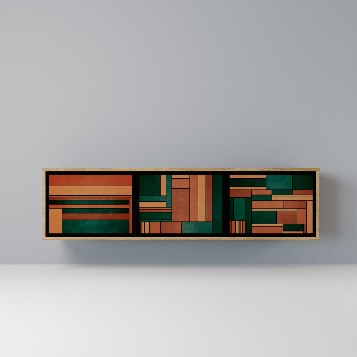 Mobile TV EARTHY FIGURES a 3 ante effetto rovere