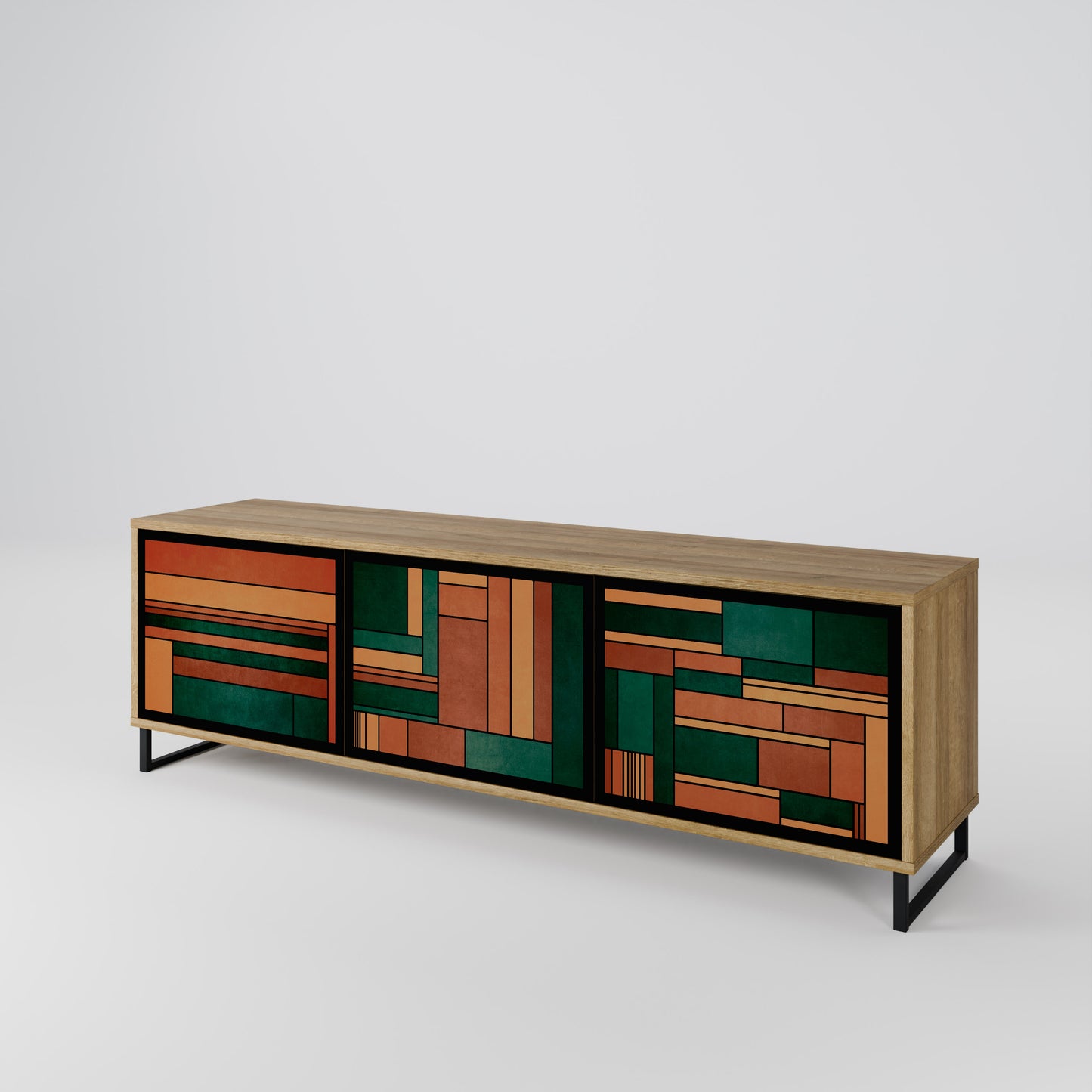 Mobile TV EARTHY FIGURES a 3 ante effetto rovere