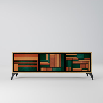 Mobile TV EARTHY FIGURES a 3 ante effetto rovere