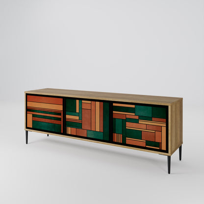 Mobile TV EARTHY FIGURES a 3 ante effetto rovere