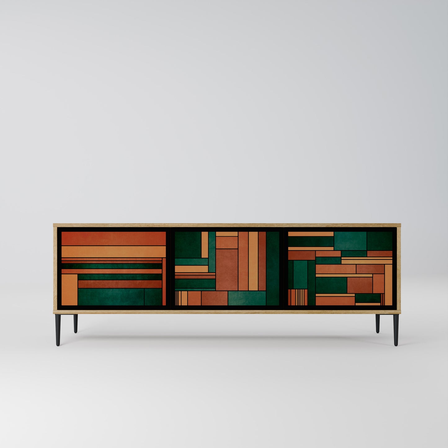 Mobile TV EARTHY FIGURES a 3 ante effetto rovere