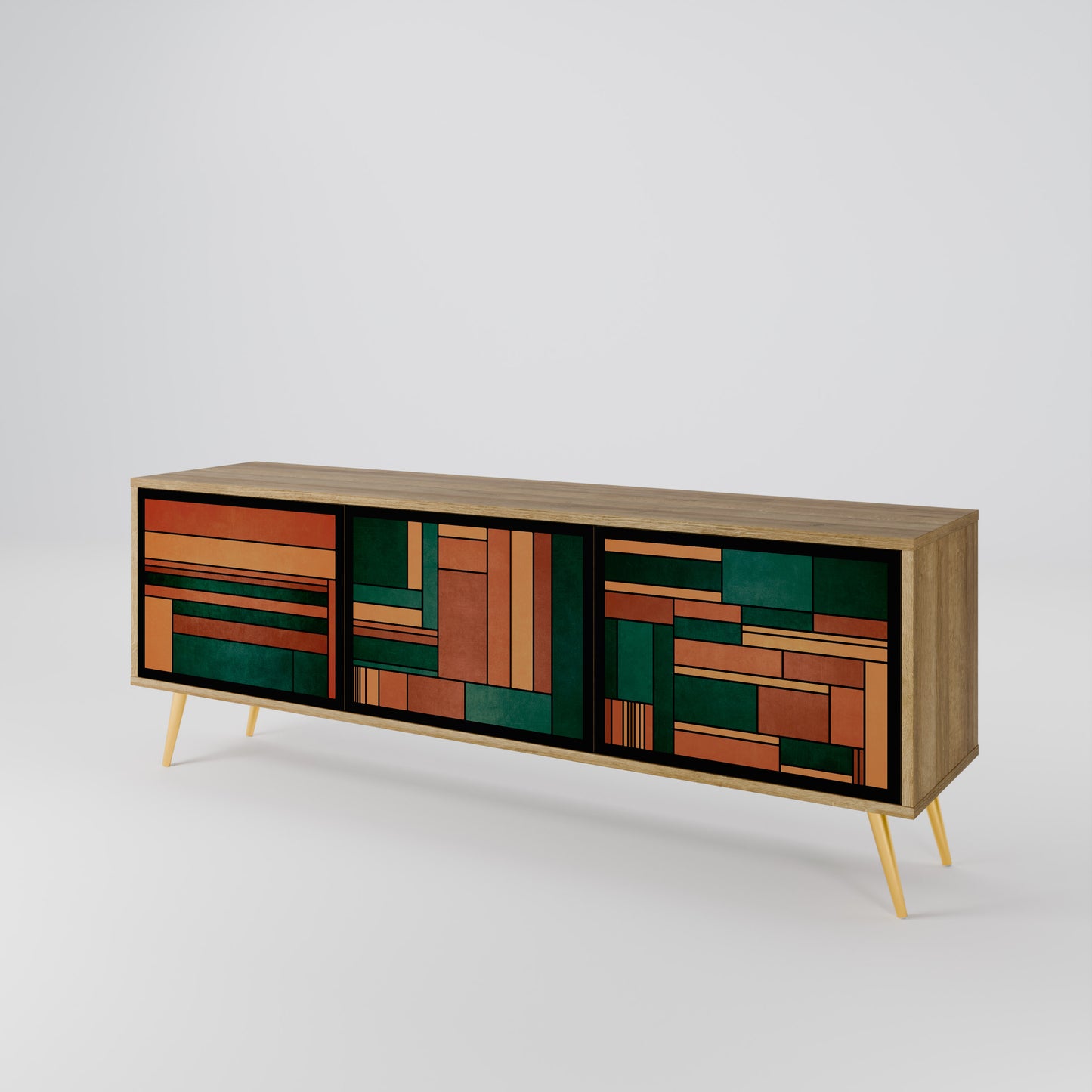 Mobile TV EARTHY FIGURES a 3 ante effetto rovere