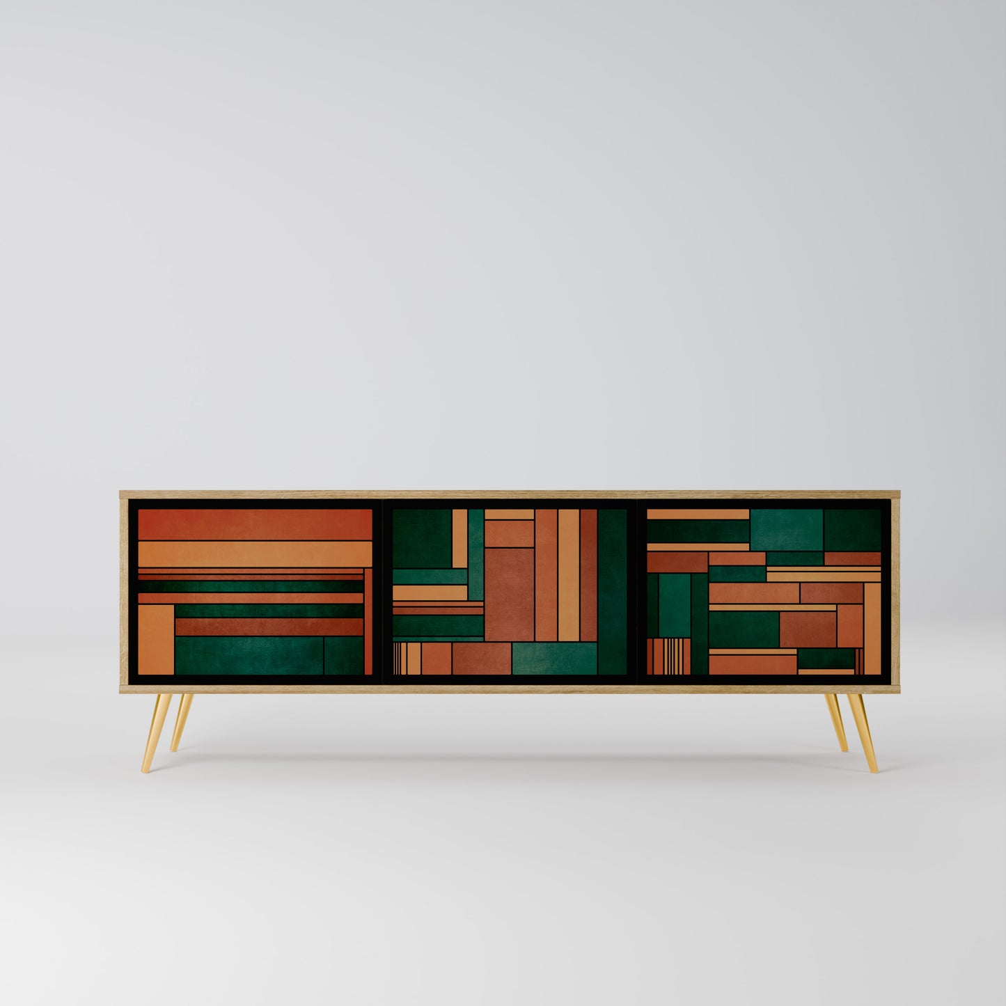 Mobile TV EARTHY FIGURES a 3 ante effetto rovere