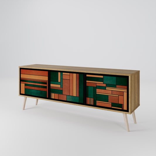 Mobile TV EARTHY FIGURES a 3 ante effetto rovere