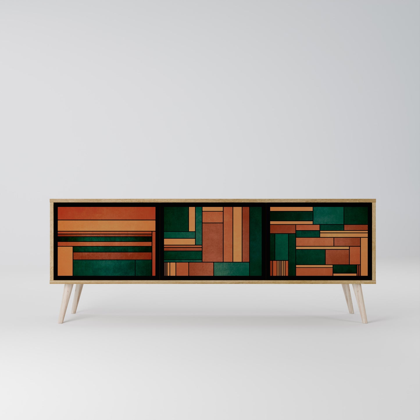 Mobile TV EARTHY FIGURES a 3 ante effetto rovere