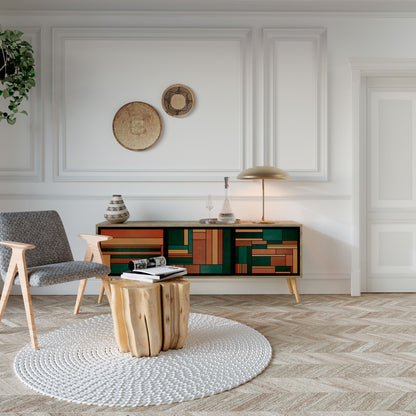 Mobile TV EARTHY FIGURES a 3 ante effetto rovere