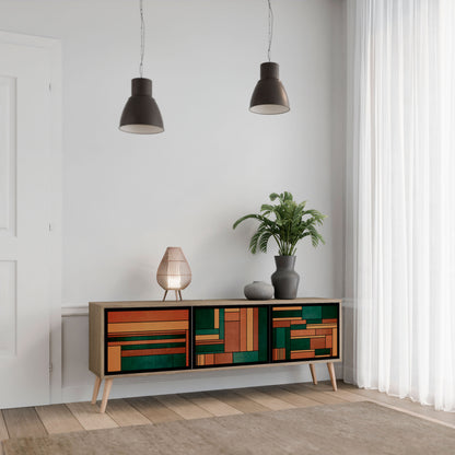 Mobile TV EARTHY FIGURES a 3 ante effetto rovere