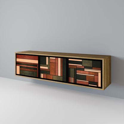 Mobile TV a 3 ante FIGURES OF NATURE in effetto rovere