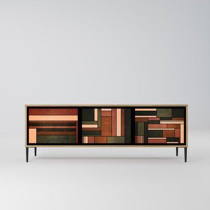 Mobile TV a 3 ante FIGURES OF NATURE in effetto rovere