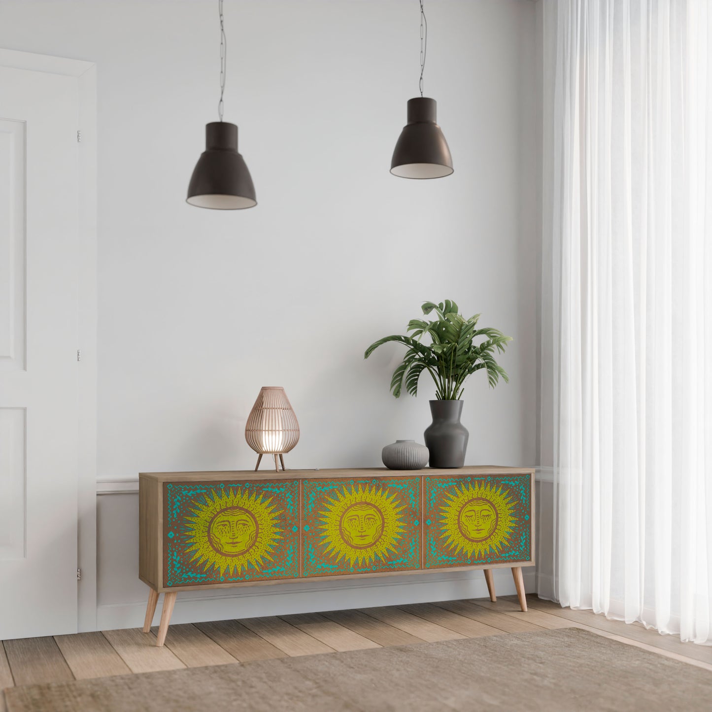 SUNSHINE EULOGY Mobile TV a 3 Ante in Effetto Rovere