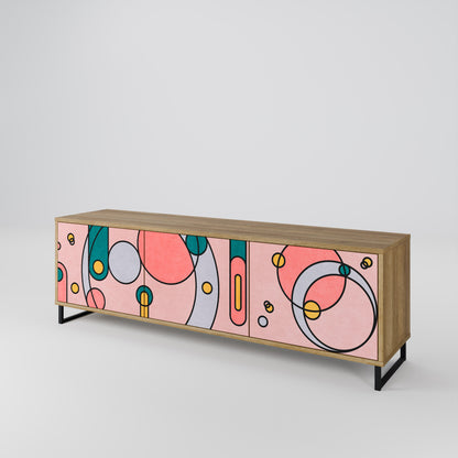 Mobile TV GOSSAMER ECHOES a 3 ante in effetto rovere