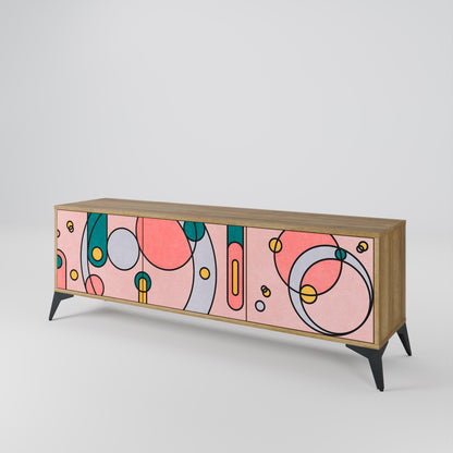 Mobile TV GOSSAMER ECHOES a 3 ante in effetto rovere