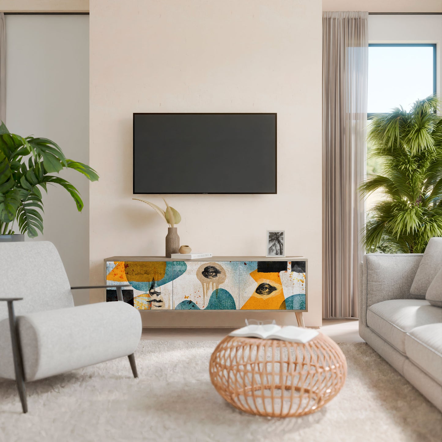 ABSTRACT FACES Mobile TV a 3 ante in effetto rovere