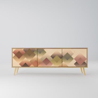 Mobile TV GEOMETRIC FUSION a 3 ante in effetto rovere