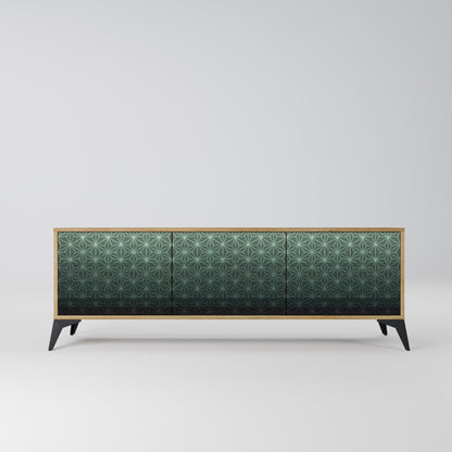 Mobile TV ORNAMENTAL GLIMMER a 3 ante in effetto rovere