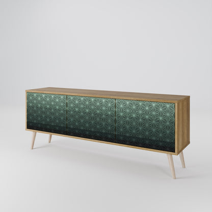 Mobile TV ORNAMENTAL GLIMMER a 3 ante in effetto rovere