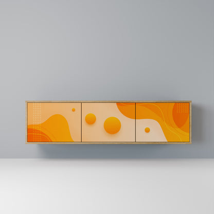 Mobile TV ORANGE ARRANGEMENT a 3 ante effetto rovere