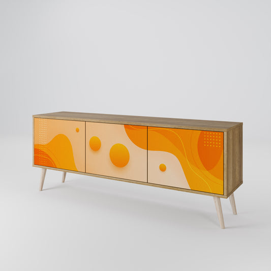 Mobile TV ORANGE ARRANGEMENT a 3 ante effetto rovere