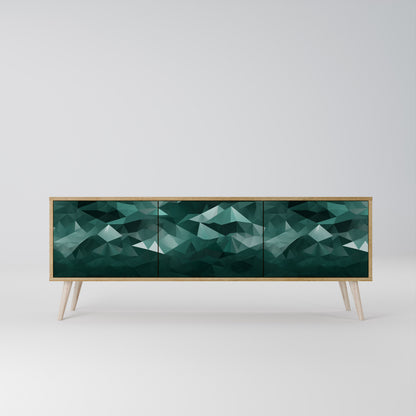 POLYGONAL FLOATING Mobile TV a 3 Ante in Effetto Rovere