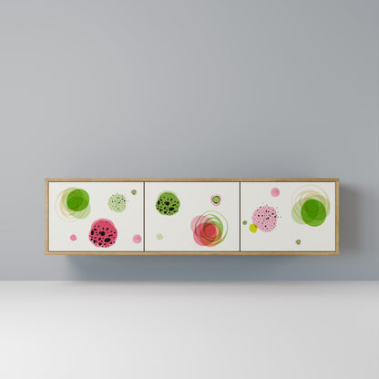 Mobile TV a 3 ante COLORFUL COSMOS in effetto rovere