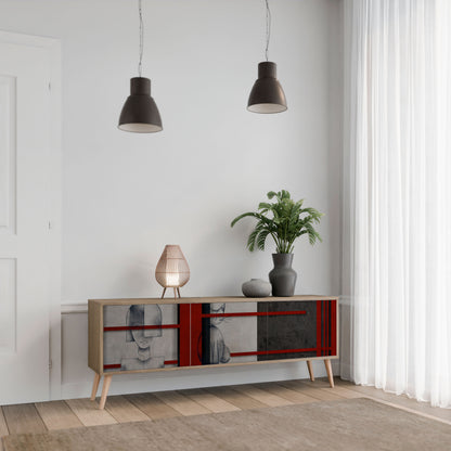 Mobile TV GRAY FIGURES a 3 ante effetto rovere