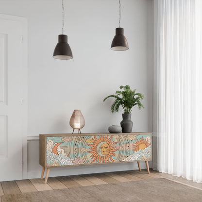 Mobile TV MYSTICAL STRUCTURE a 3 ante effetto rovere