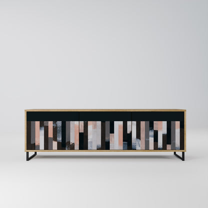 Mobile TV COLLAGE OF RECTANGLES a 3 ante effetto rovere