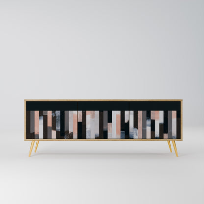 Mobile TV COLLAGE OF RECTANGLES a 3 ante effetto rovere