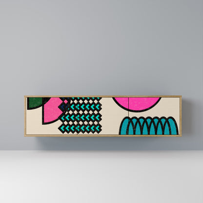 Mobile TV GEOMETRIC RHAPSODY a 3 ante in effetto rovere