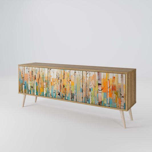 Mobile TV BIRCH KALEIDOSCOPE a 3 ante in effetto rovere