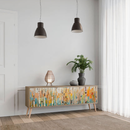 Mobile TV BIRCH KALEIDOSCOPE a 3 ante in effetto rovere