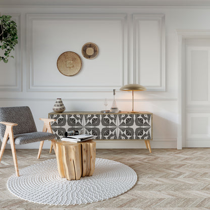 Mobile TV MONOCHROME NEXUS a 3 ante effetto rovere