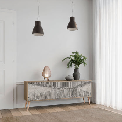 Mobile TV a 3 ante GRAIN LINES in effetto rovere