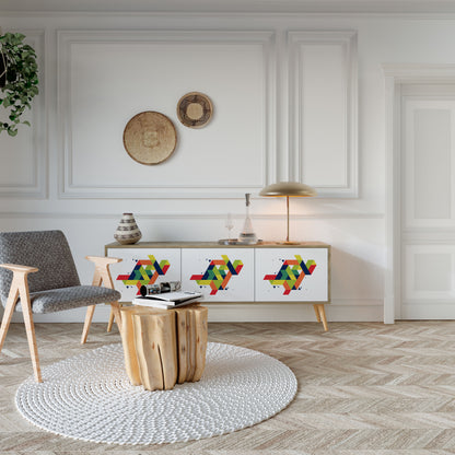 Mobile TV FUTURE SIGN a 3 ante in effetto rovere