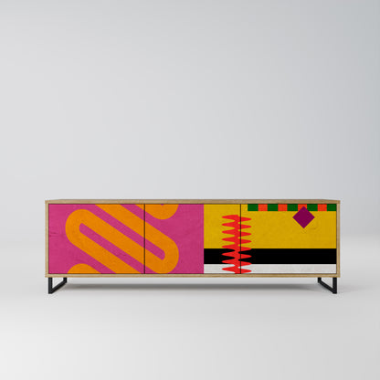 Mobile TV VIVID ART a 3 ante in effetto rovere