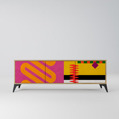 Mobile TV VIVID ART a 3 ante in effetto rovere
