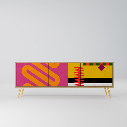 Mobile TV VIVID ART a 3 ante in effetto rovere