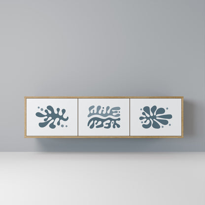 Mobile TV WONDERLAND VEGETATION a 3 ante in effetto rovere