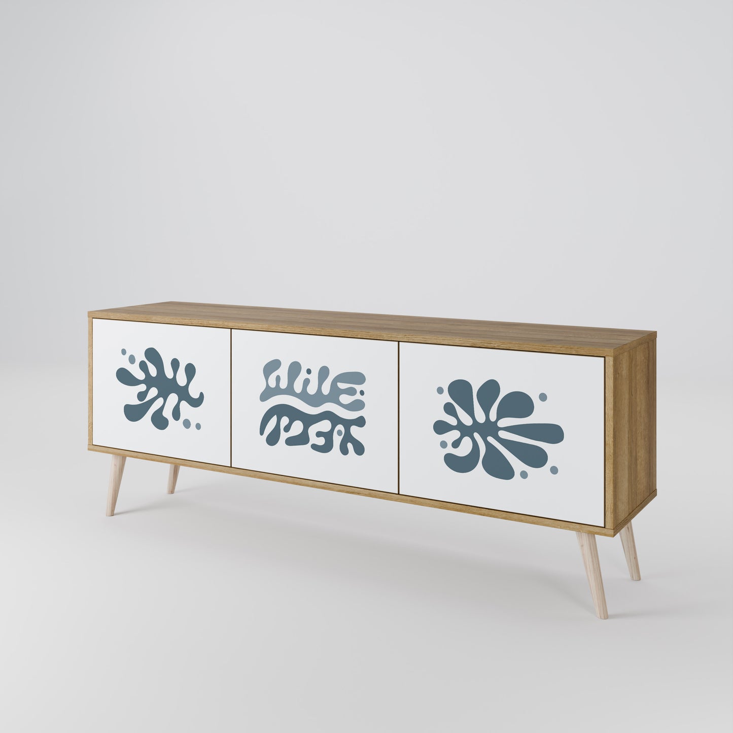 Mobile TV WONDERLAND VEGETATION a 3 ante in effetto rovere